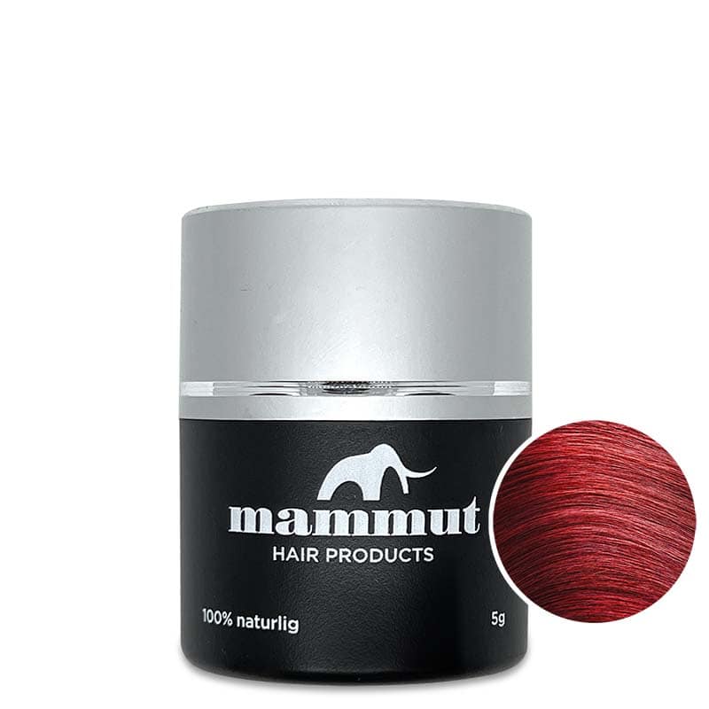 Se Hårfibre - rødt hår - 5g hos Mammut Hair